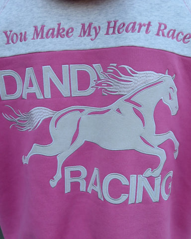 Oversized Pink Hoodie with Faux Suede Patchwork for Effortless Street Style