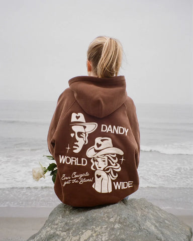 Cozy Brown Oversized Hoodie for Effortless Cowgirl Style