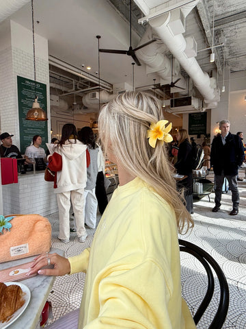 Vibrant Banana Yellow Embroidered Sweatshirt for Effortless Street Style