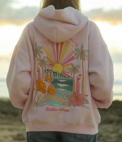 Oversized Coastal Hoodie in Blush Pink for Effortless Everyday Style