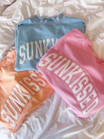 Vibrant Papaya Orange Embroidered Mockneck Sweatshirt for a Sunkissed Look