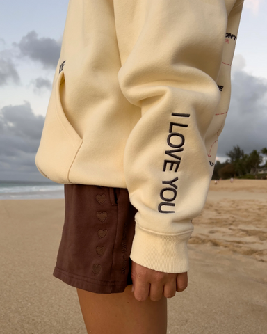 Cream Oversized Hoodie with Words of Affirmation for Everyday Comfort