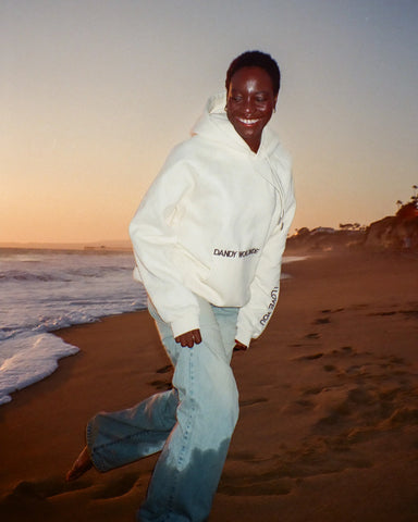 Cream Oversized Hoodie with Words of Affirmation for Everyday Comfort