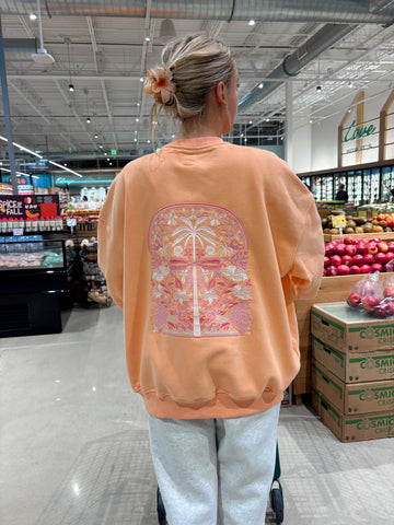Tropical Palms Sherbet Sweatshirt for Sunny Days and Cozy Vibes