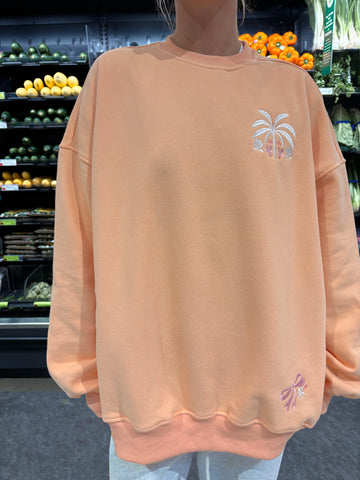 Tropical Palms Sherbet Sweatshirt for Sunny Days and Cozy Vibes