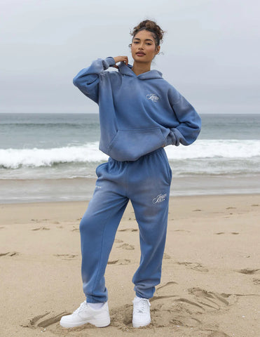 Indigo Oversized Hoodie with Inspirational Imago Dei Design