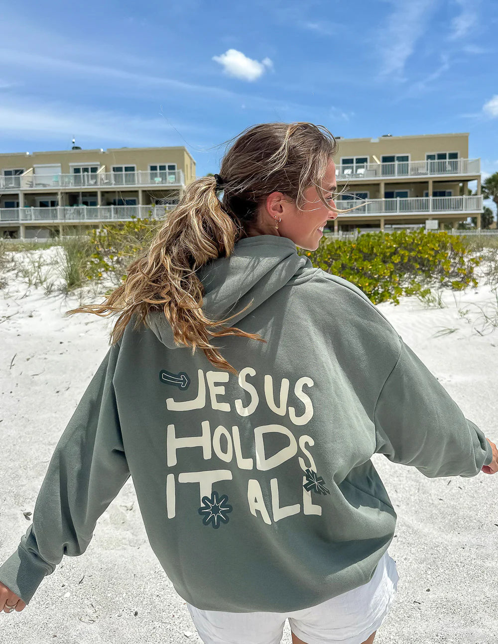 Cozy Unisex Hoodie with Inspirational Faith-Based Design