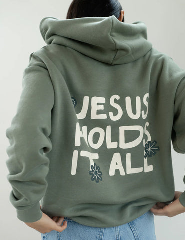 Cozy Unisex Hoodie with Inspirational Faith-Based Design
