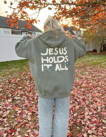 Cozy Unisex Hoodie with Inspirational Faith-Based Design
