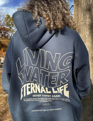 Inspiring Living Water Hoodie | Cozy Unisex Sweatshirt with Faith-Inspired Style
