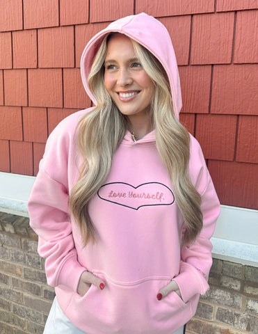 Embroidered Love Yourself Hoodie for Everyday Faith and Comfort