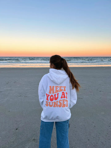 Sunset Aesthetic Oversized Hoodie for Cozy Evenings and Street Style