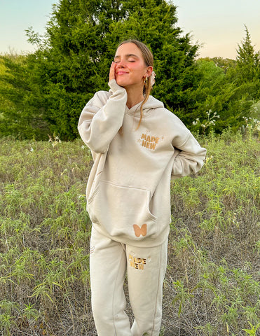 Soft Cream Unisex Hoodie for Everyday Comfort and Inspirational Style