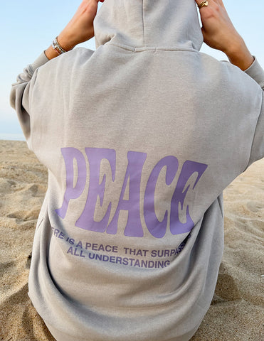 Lunar Rock Peace Hoodie with Inspirational Bible Verse