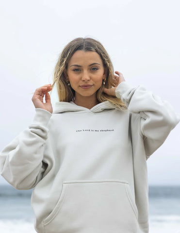 Cozy Faith-Inspired Hoodie with Psalm 23 Scripture