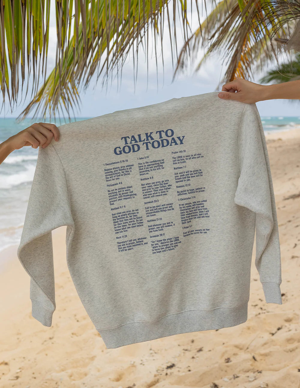 Faith-Inspired Unisex Crewneck Sweatshirt with Inspirational Scripture