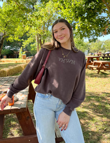 Meaningful Scripture Sweatshirt with 'I AM' Embroidery for Faithful Style