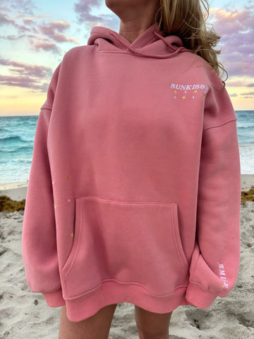 Pink Vanilla Ice Cream Embroidered Hoodie for Sweet Street Style