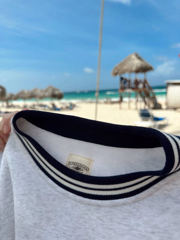 Striped Embroidered Sweatshirt for a Cozy Effortless Vibe