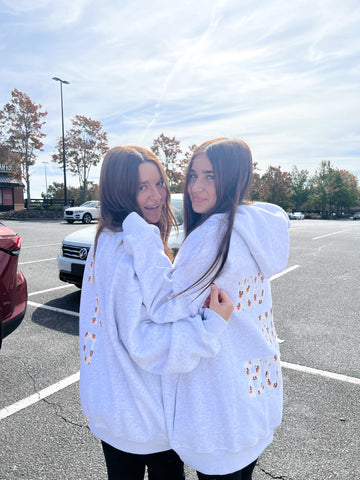 Cozy Grey Reindeer Hoodie for Winter Outfits and Festive Style