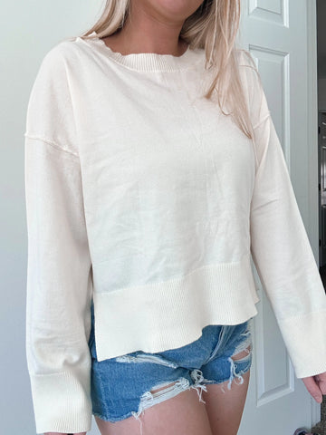 Ivory Buttery Soft Sweater for Cozy Everyday Style